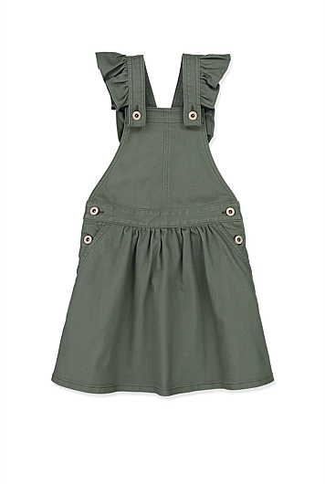 country road twill linen pinafore