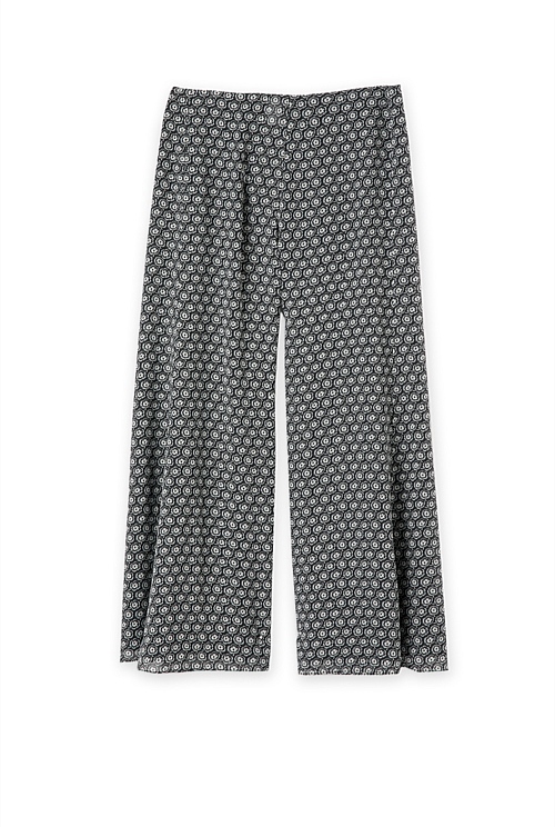 Charcoal Autumn Floral Culotte - Pants | Country Road